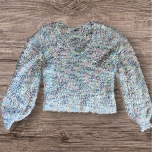 Free People Multicolor Fuzzy Women's Sweater